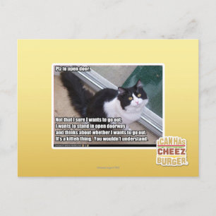 Carte Postale Plz to open door