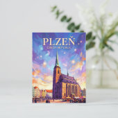 Carte Postale Plzeň République tchèque (Debout devant)