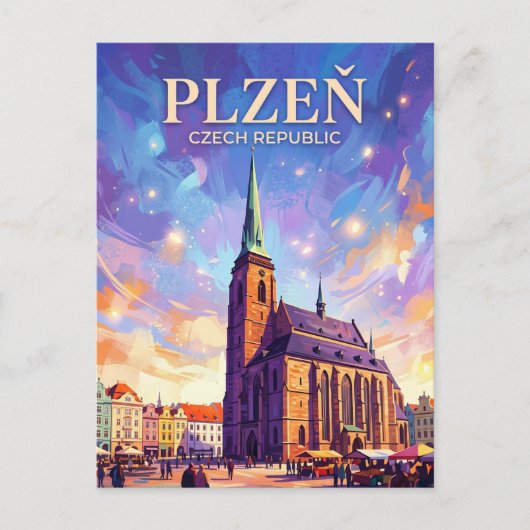 Carte Postale Plzeň République tchèque (Devant)