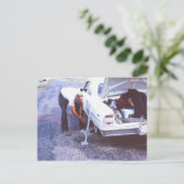 Carte Postale Pneu Plat Voiture Classique (Debout devant)