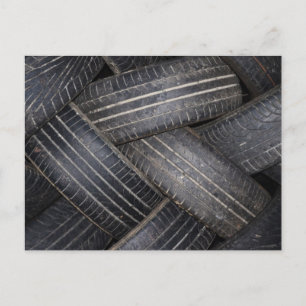 Carte Postale Pneus anciens pour le recyclage