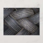 Carte Postale Pneus anciens pour le recyclage (Devant)