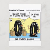 Carte Postale Pneus Cadeaux drôles pour problèmes domestiques T- (Devant)