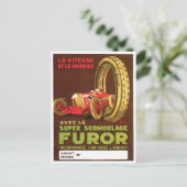 Carte Postale Pneus de fourrure ~ Pneus d'automobile Vintage (Debout devant)