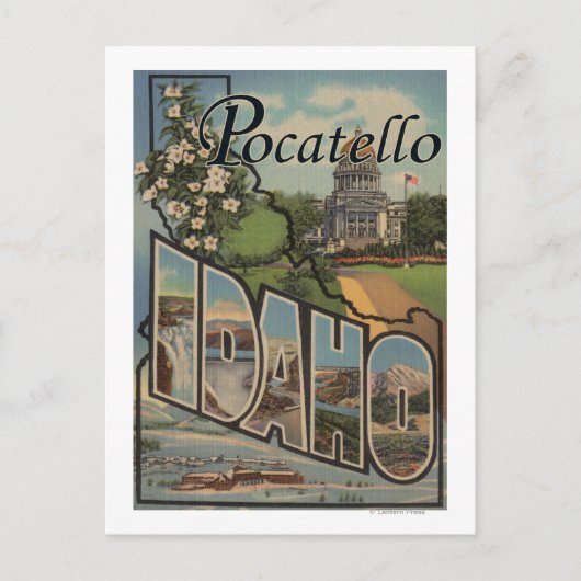 Carte Postale Pocatello, Idaho - Scènes de grandes lettres (Devant)