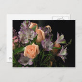 Carte Postale Poche et bouquet violet (Devant / Derrière)