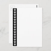 Carte Postale Poches De Chien Sur Bande Noire (Devant / Derrière)