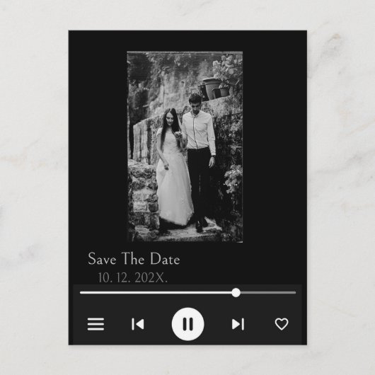 Carte Postale Pochette d'album unique Musique Chanson virale Sau (Devant)