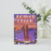 Carte Postale Pochette de ski du Colorado (Debout devant)