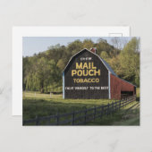 Carte Postale Pochette postale Panneau de tabac dans une grange (Devant / Derrière)