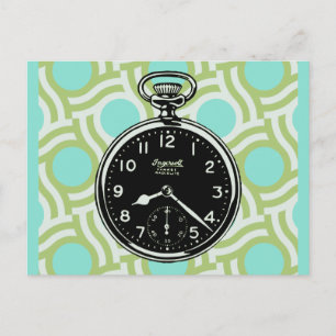 Carte Postale Pocket Watch Pop Art
