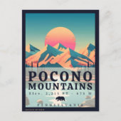 Carte Postale Pocono Mountains Pennsylvanie Souvenirs Vintages (Devant)