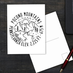 Carte postale Poconos Retro Pennsylvania Mountains