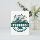 Carte Postale Poconos Retro Pennsylvania Mountains 60s (Debout devant)