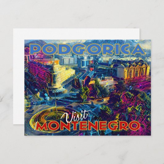 Carte Postale Podgorica, Monténégro (Devant / Derrière)