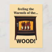 Carte Postale Poêle à bois Chaud (Devant)