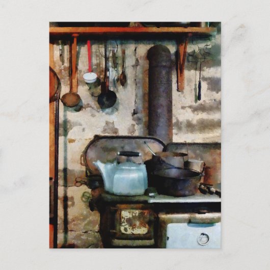 Carte Postale Poêle Avec Boulette De Thé (Devant)