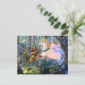 Carte Postale poêle de fée de la licorne (Debout devant)