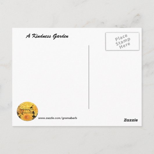 Carte postale Poem Jardin Kindness (Dos)