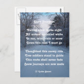 Carte Postale Poem Voyage De Neige Par Ladee Basse (Devant / Derrière)