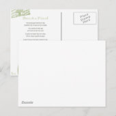 Carte Postale Poème à un ami (Devant / Derrière)