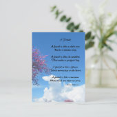 Carte postale Poème Ami (Debout devant)