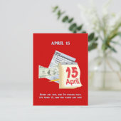 Carte Postale Poème amusant le jour de l'impôt (Debout devant)