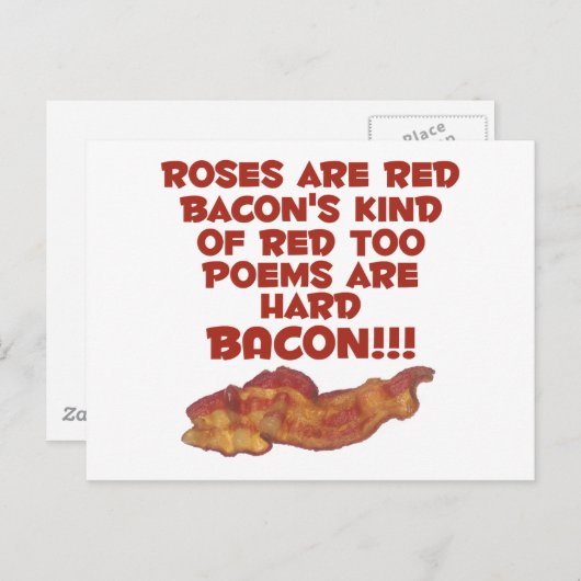 Carte Postale Poème Bacon (Devant / Derrière)