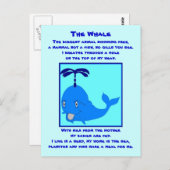 Carte postale poème baleine (Devant / Derrière)
