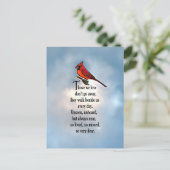 Carte Postale Poème cardinal "So Loved" (Debout devant)