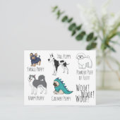 Carte Postale Poème chiot (Debout devant)