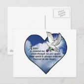 Carte Postale Poème Coeur d'Oiseau (Devant / Derrière)