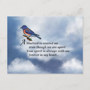 Carte Postale Poème commémoratif de Bluebird