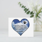 Carte Postale Poème commémoratif Pawprint (Debout devant)