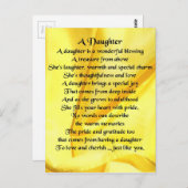 Carte Postale Poème de fille - soie jaune (Devant / Derrière)