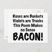 Carte Postale Poème de lard (Devant / Derrière)