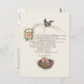 Carte Postale Poème de Nursery par Lewis Carroll (Devant / Derrière)