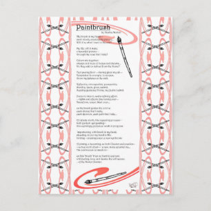 Carte Postale poème de pinceau