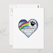 Carte Postale Poème de sympathie Empreinte de patte (Devant / Derrière)