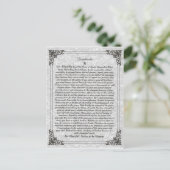 Carte Postale Poème DESIDERATA (Debout devant)