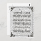 Carte Postale Poème DESIDERATA (Devant / Derrière)