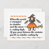 Carte Postale Poème d'Halloween (Devant / Derrière)