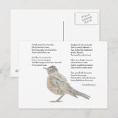 Carte postale Poème Emily Dickinson "In the Garden (Devant / Derrière)