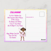 Carte Postale Poème Fairy Princess Ballerina (Dos)