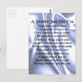 Carte Postale Poème frère - Soie bleue (Devant / Derrière)