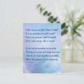 Carte Postale Poème inspirant (Debout devant)