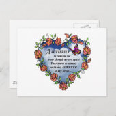 Carte Postale Poème papillon Memorial (Devant / Derrière)