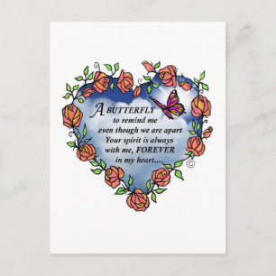 Carte Postale Poème papillon Memorial