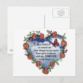 Carte Postale Poème papillon Memorial (Devant / Derrière)