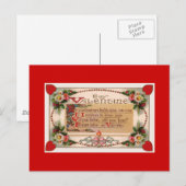 Carte postale Poème romantique de la Saint-Valenti (Devant / Derrière)